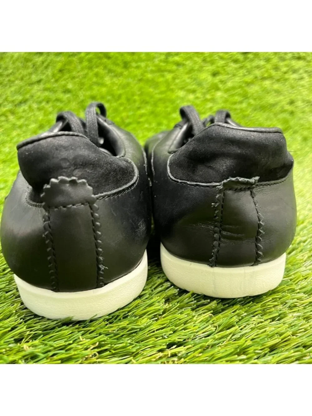 Cole Haan GrandPro Turf Womens Size 9 Black White Casual Leather Lace Up Shoes